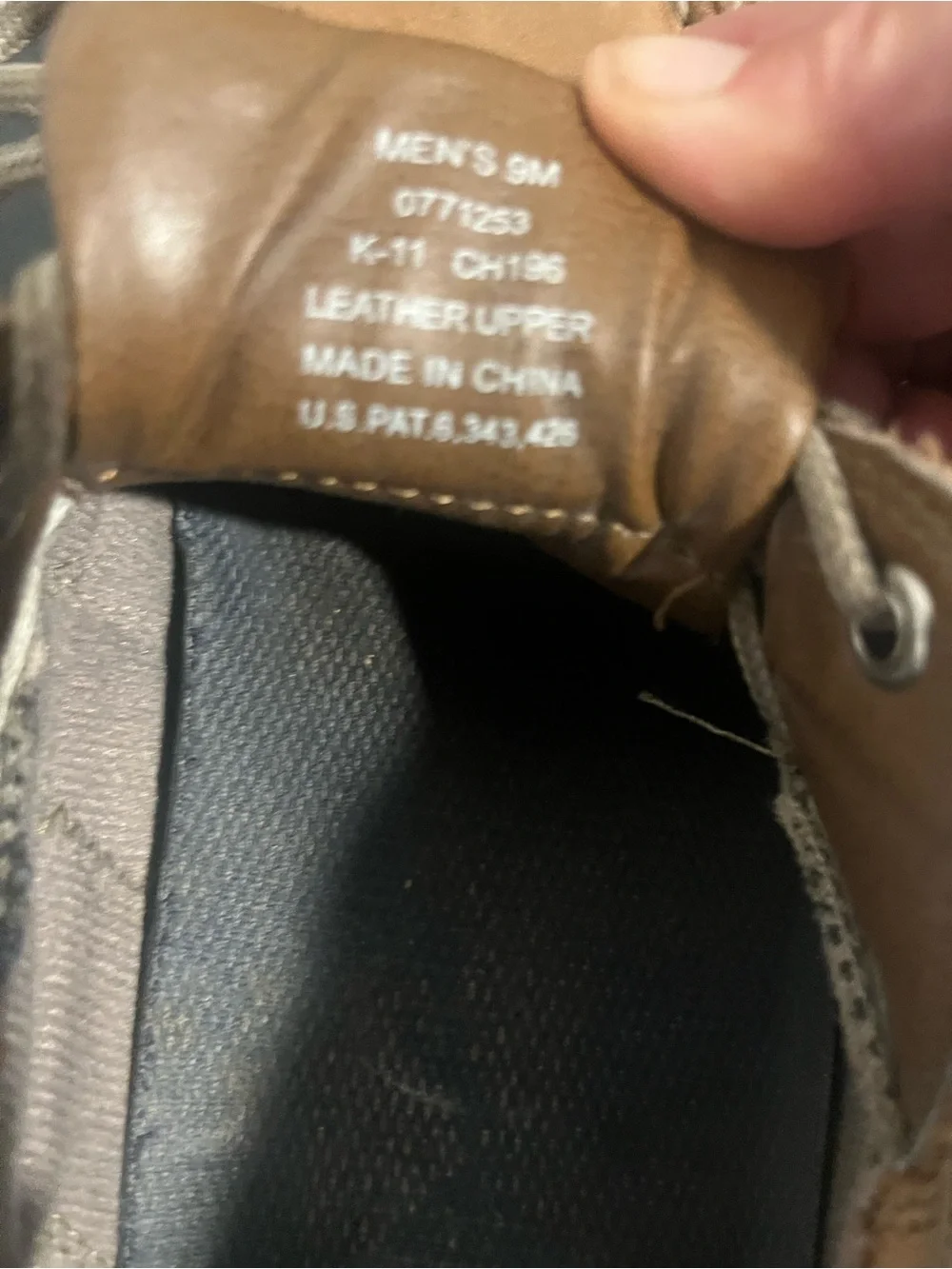 Sperry Cognac Leather Boat Shoes with Beige Laces